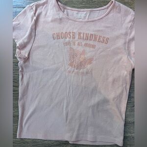 American Eagle Kindness Tee Large Baby Tee Large